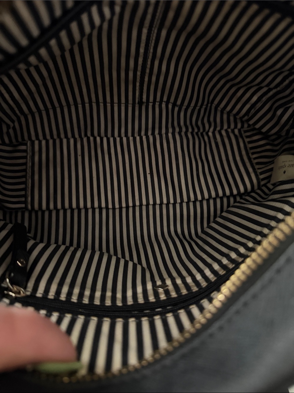 kate spade Black Leather Double-Handle Satchel - Picture 6 of 8